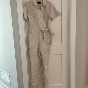 En Saison Linen Wrap Jumpsuit - sz x-small. Never worn with tags